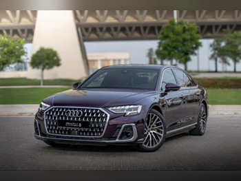 Audi A8 3.0 2022 Automatic 64,000 Km 6 Cylinder All Wheel Drive (AWD) Sedan Purple With Warranty