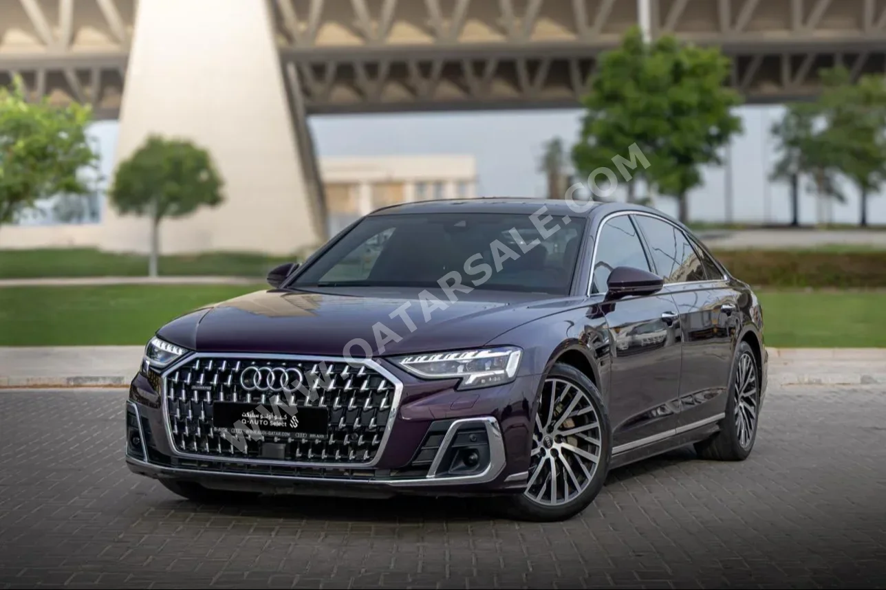Audi  A8  3.0  2022  Automatic  64,000 Km  6 Cylinder  All Wheel Drive (AWD)  Sedan  Purple  With Warranty