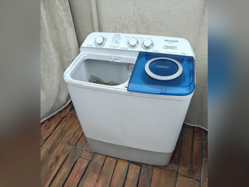 مجموعات الغسالات والمجففات شارب \ 7 كغ أبيض غسالة تحميل علوي كهرباء