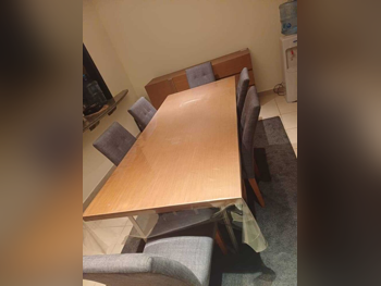 Dining Table with Chairs and Buffet  - Multi-Color  - 6 Seats