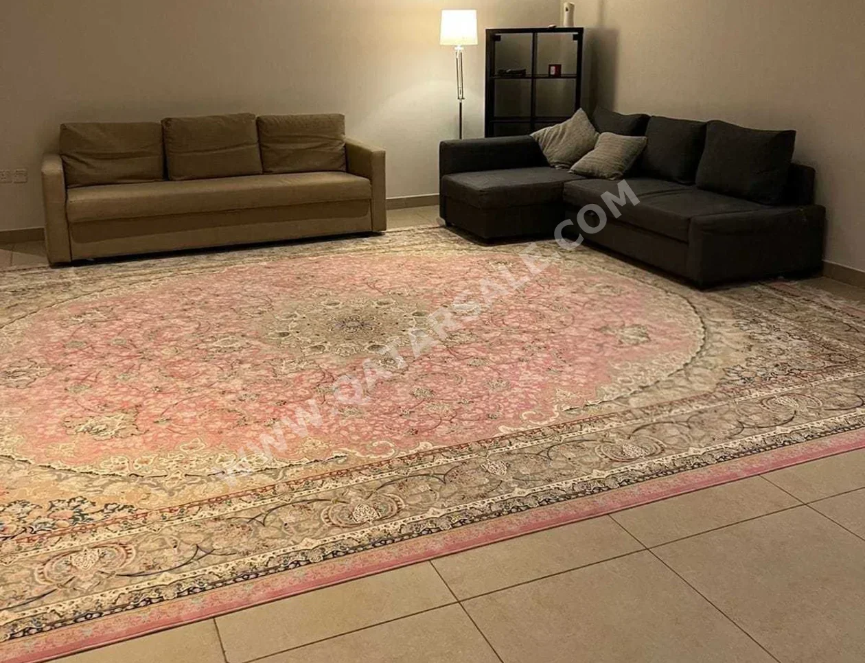 السجاد الحرير  زهري  حسب الطلب  ايران  2022  مستطيل  غرفة المعيشة