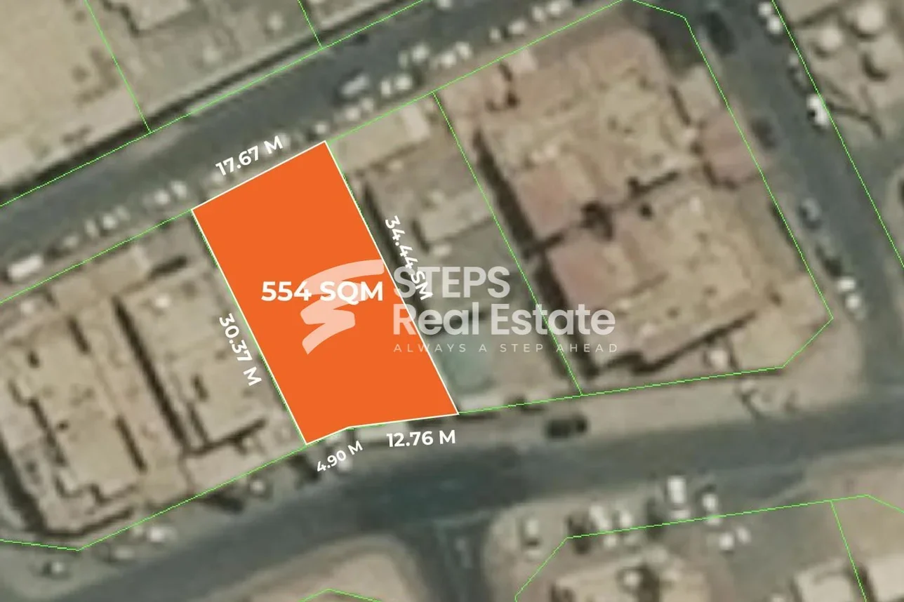 Lands For Sale in Doha - Old Airport -Area Size 554 Square Meter