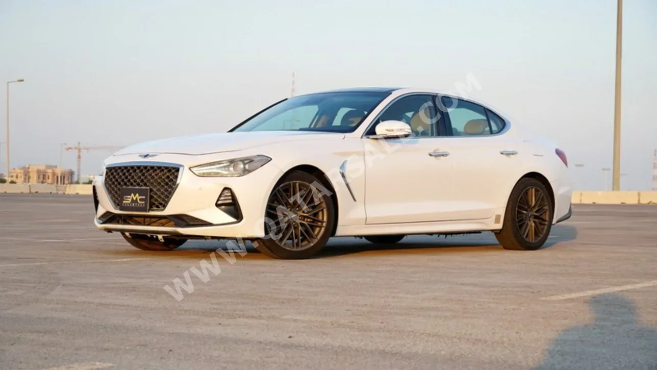 Genesis  G70  2018  Automatic  95,000 Km  4 Cylinder  Rear Wheel Drive (RWD)  Sedan  White