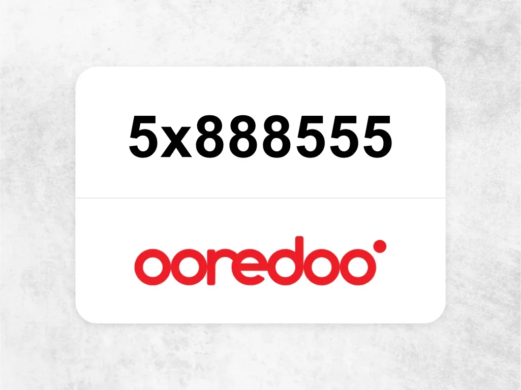 Ooredoo Mobile Phone  5x888555