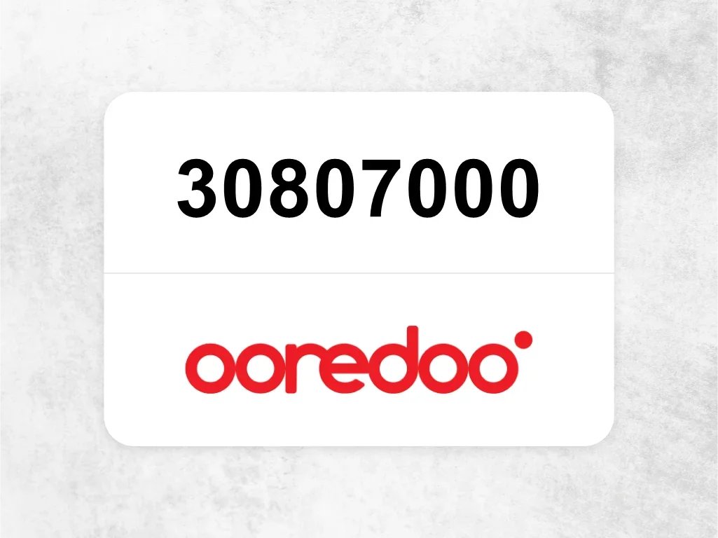 Ooredoo Mobile Phone  30807000