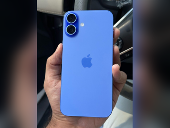 هواتف نقالة ابل  - ايفون 16  - بلس  - أزرق  - 256 جيجابايت  - تحت الضمان