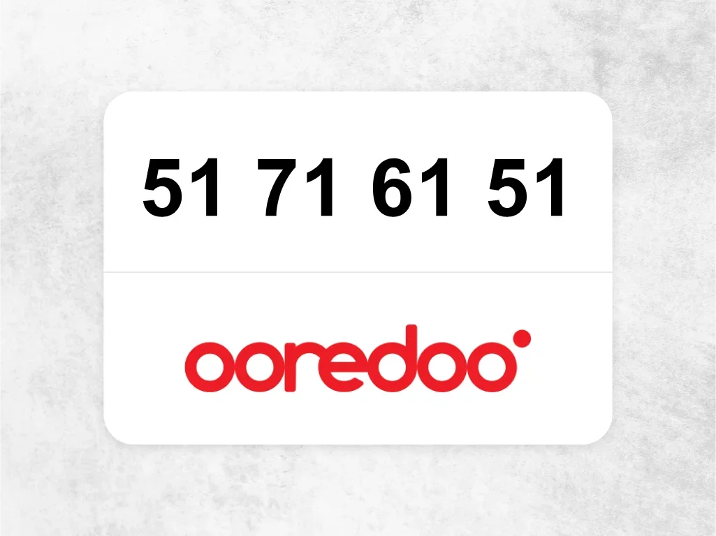 Ooredoo Mobile Phone  51 71 61 51