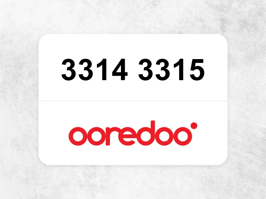 Ooredoo Mobile Phone  3314 3315