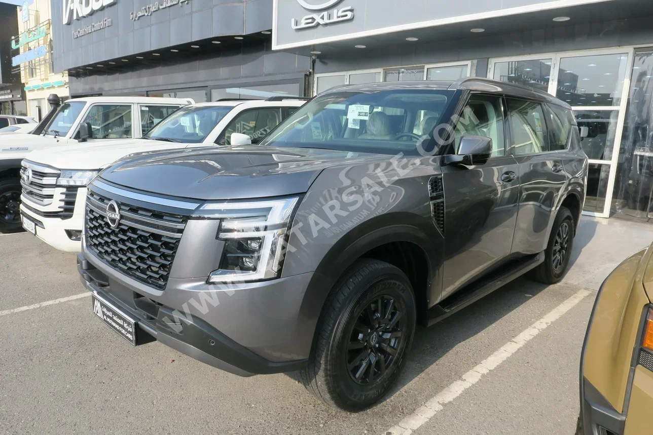 نيسان باترول اس اي 2026 اوتوماتيك 0 كم 6 سلندر دفع رباعي اس يو في رمادي تحت الضمان