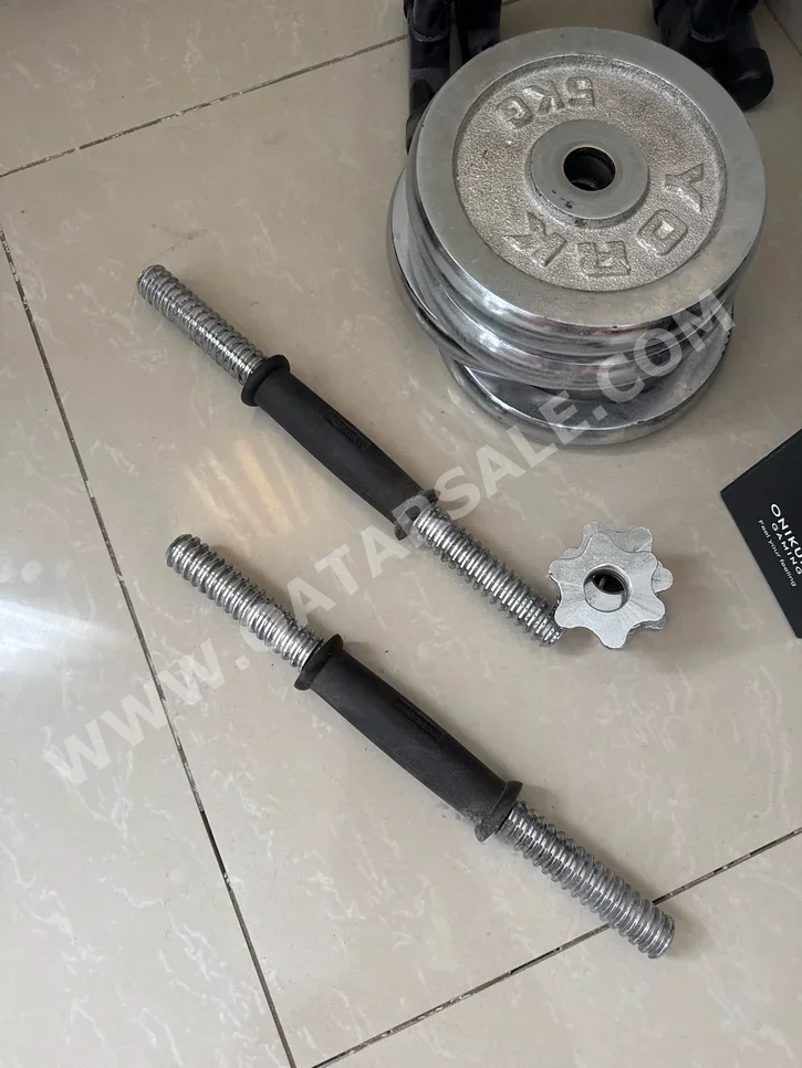 Weights - Spin-Lock Dumbbells  - Round  - Gray