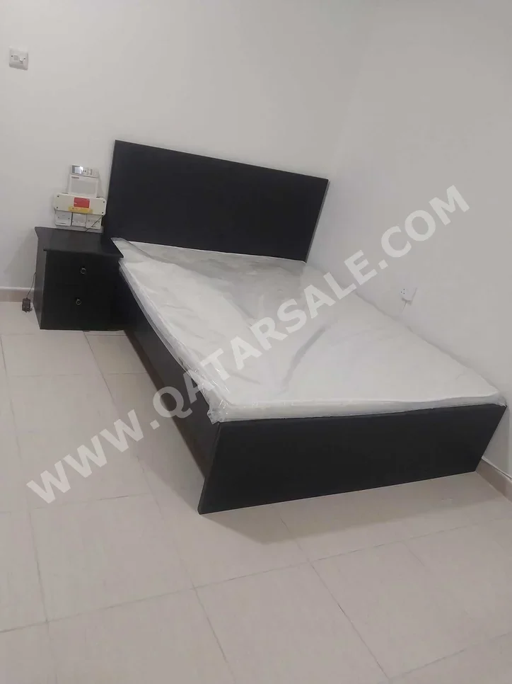 Beds - Lifestyle  - Queen  - Brown  - Mattress Included  - With Bedside Table