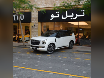 Nissan  Patrol  Platinum turbo  2025  Automatic  11,800 Km  6 Cylinder  Four Wheel Drive (4WD)  SUV  White  With Warranty