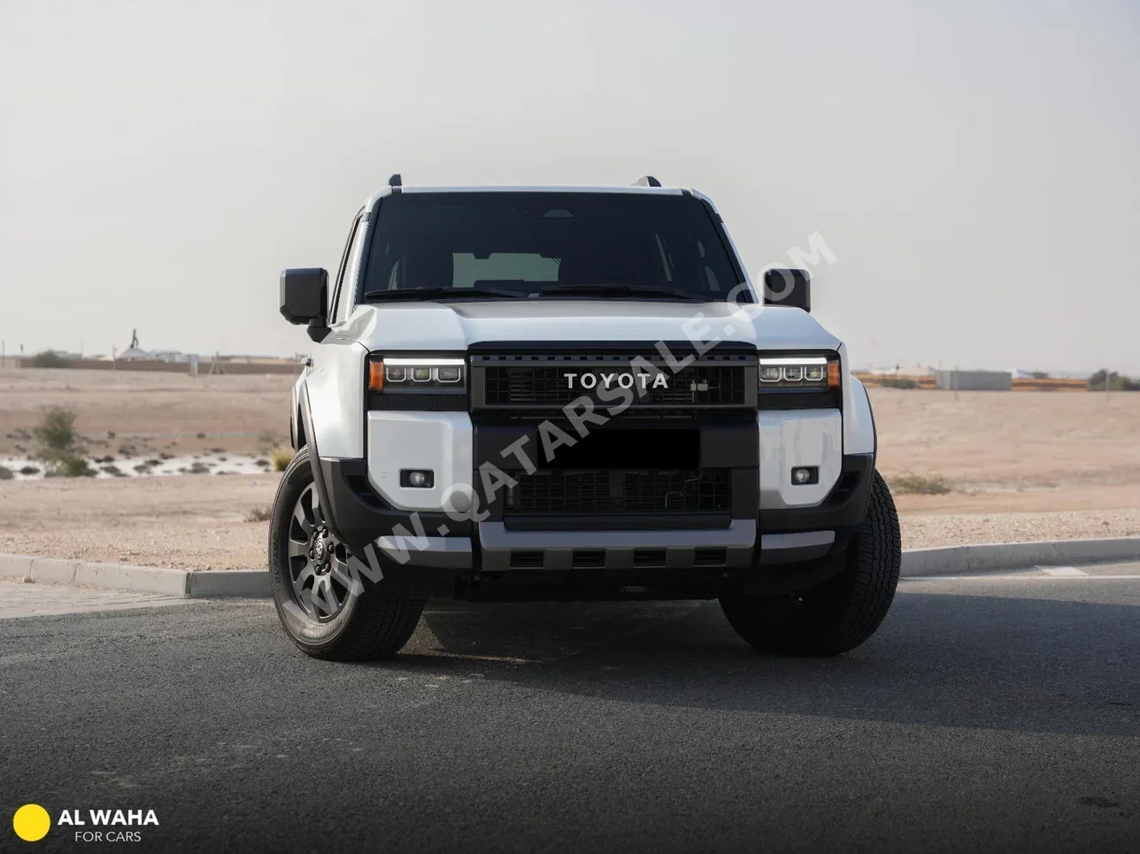 تويوتا برادو 2024 اوتوماتيك 8,700 كم 4 سلندر دفع رباعي اس يو في أبيض تحت الضمان