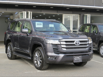 تويوتا  لاند كروزر  جي اكس ار توين توربو  2026  اوتوماتيك  0 كم  6 سلندر  دفع رباعي  اس يو في  رمادي  تحت الضمان