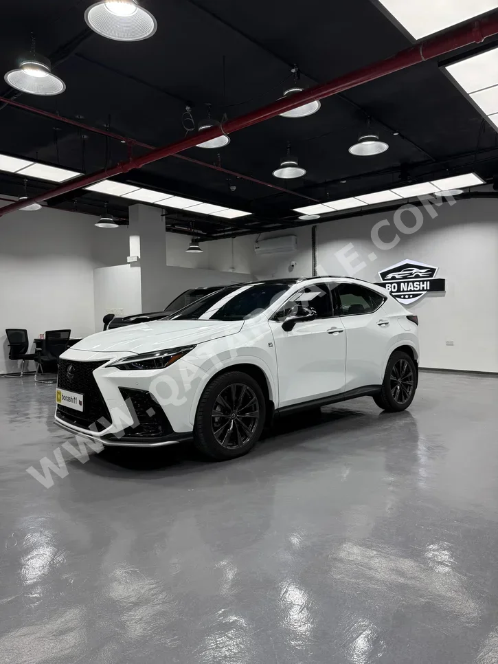 لكزس ان اكس 350 اف سبورت 2024 اوتوماتيك 24,000 كم 4 سلندر دفع خلفي اس يو في أبيض تحت الضمان