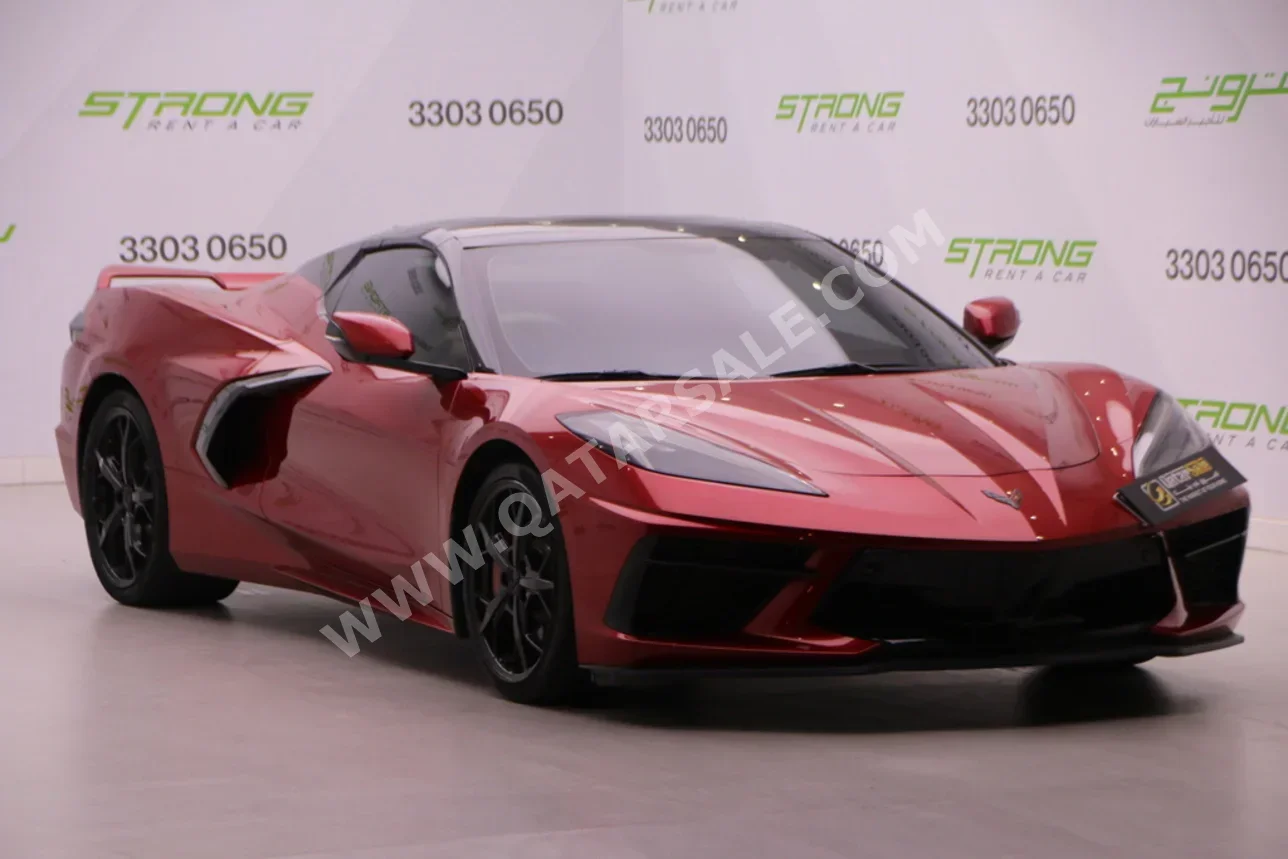 شفروليه  كورفيت  2021  اوتوماتيك  40,000 كم  8 سلندر  دفع خلفي  كشف  عنابي