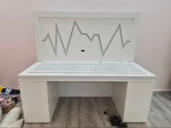 المكاتب ومكاتب الحاسوب - مكتب كمبيوتر  - أبيض