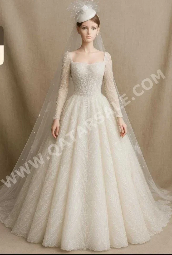 فستان زفاف  - أبيض