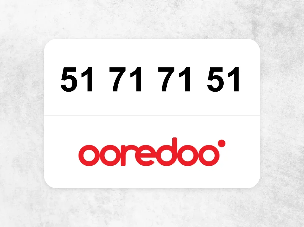 Ooredoo Mobile Phone  51 71 71 51