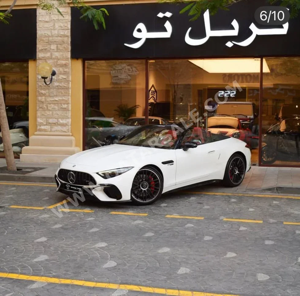مرسيدس - بنز  اس ال  55 AMG  2023  اوتوماتيك  5,800 كم  8 سلندر  دفع خلفي  كشف  أبيض  تحت الضمان