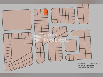 Lands For Sale  in Al Rayyan  - Muraikh  -Area Size 547 Square Meter