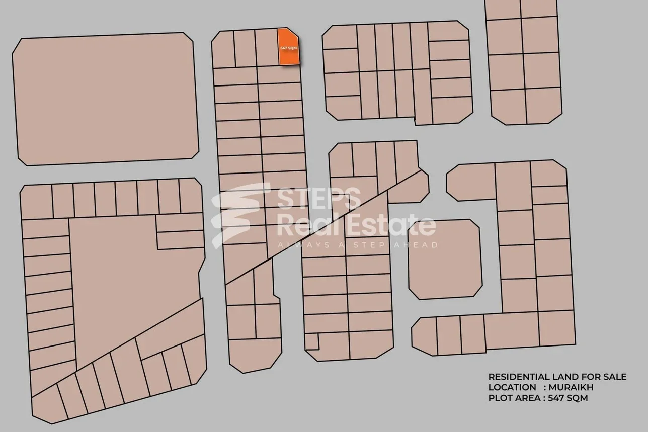 Lands For Sale  in Al Rayyan  - Muraikh  -Area Size 547 Square Meter