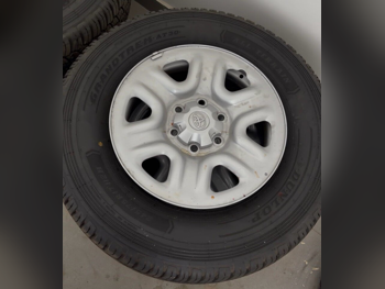 العجلات والجنوط (الرنقات) دنلوب صنع في اليابان \  4 مواسم  تشمل الرنق  17"