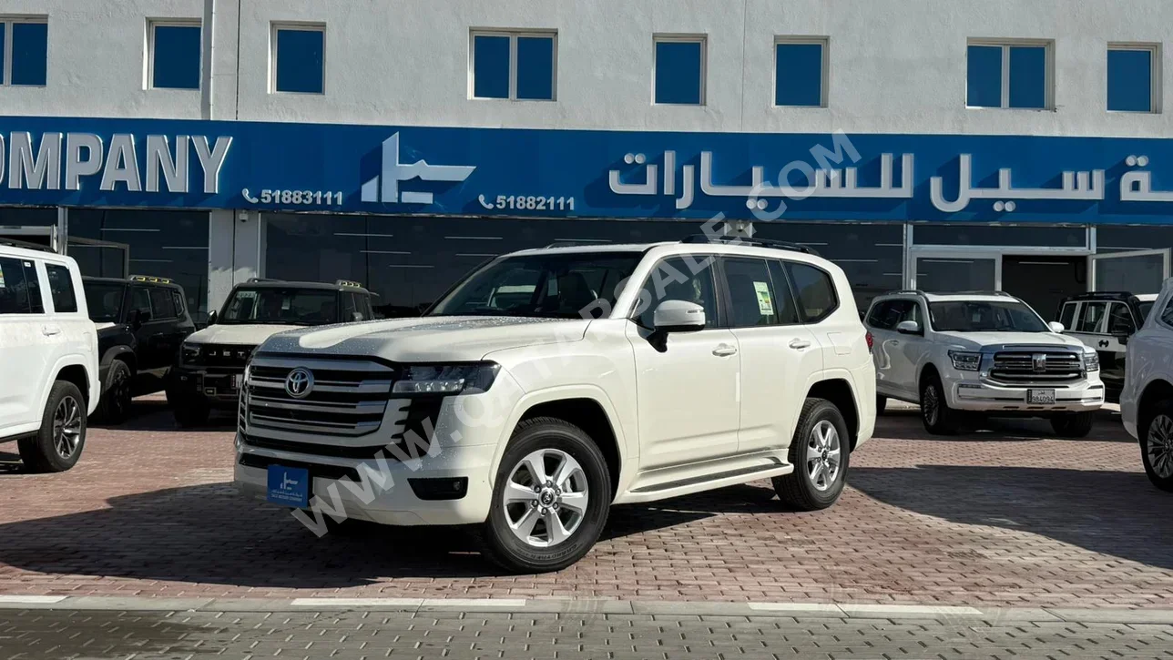 تويوتا  لاند كروزر  جي اكس ار توين توربو  2026  اوتوماتيك  0 كم  6 سلندر  دفع رباعي  اس يو في  أبيض  تحت الضمان