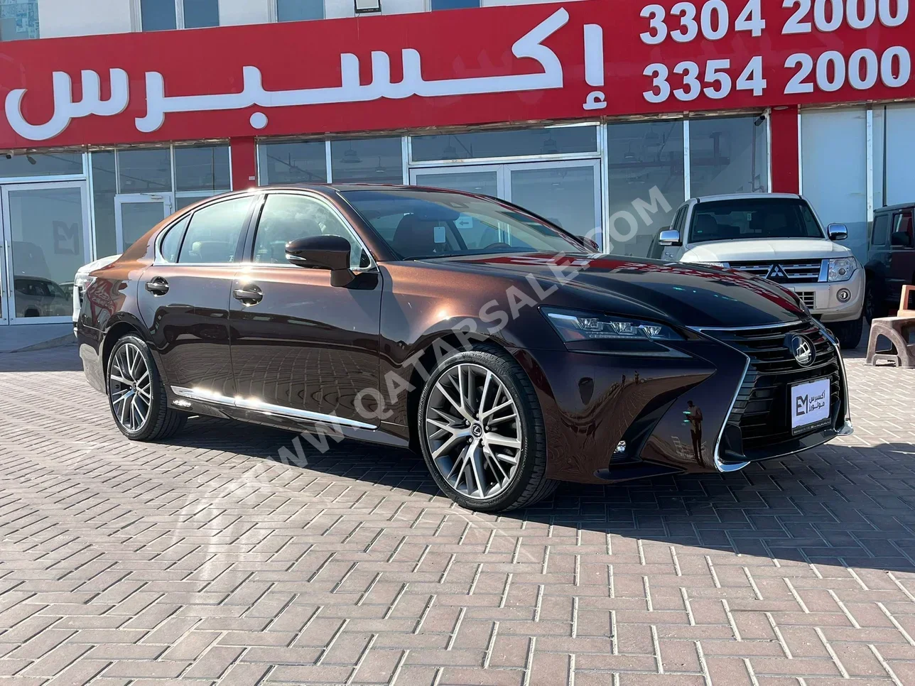 لكزس جي اس 450 اتش 2019 اوتوماتيك 45,000 كم 6 سلندر دفع خلفي سيدان عنابي