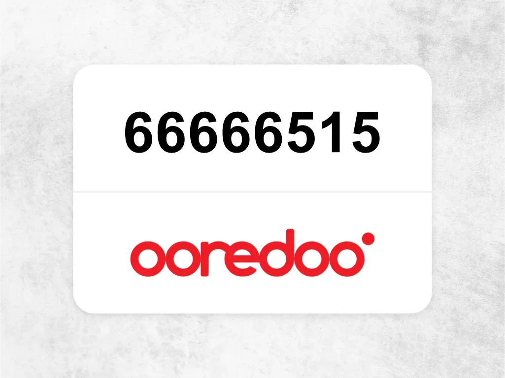 Ooredoo Mobile Phone 66666515