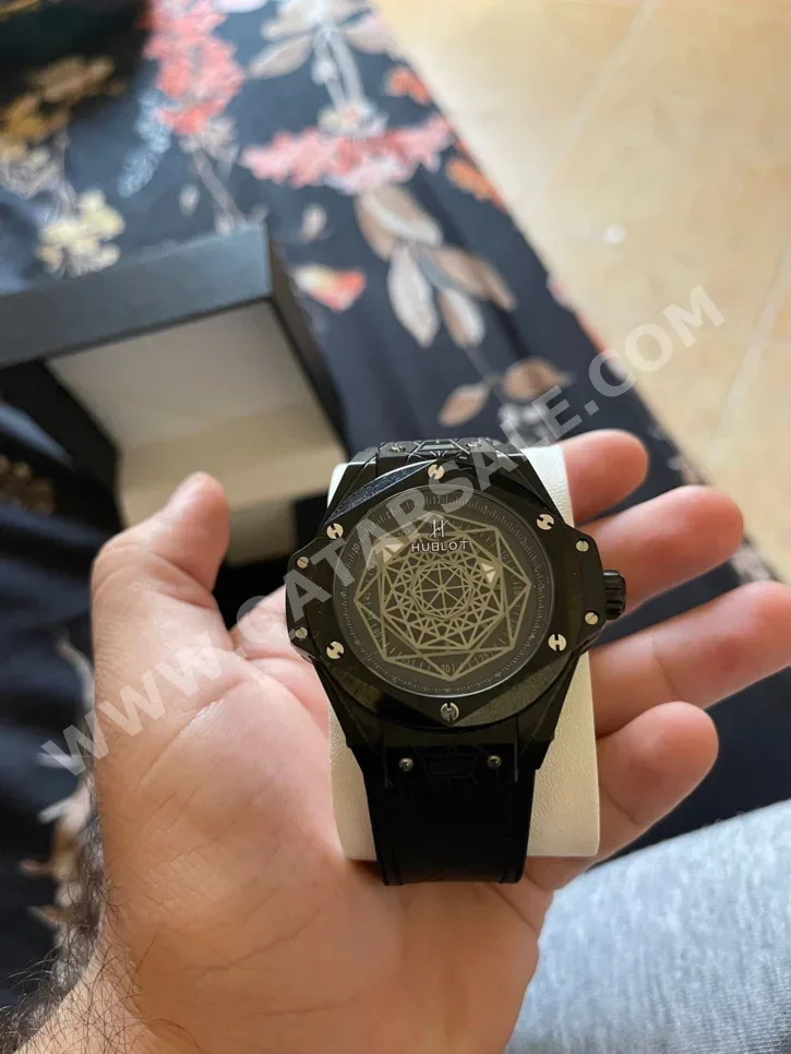 ساعات - هوبلو  - ساعات ميكانيكية  - أسود  - ساعات رجالي