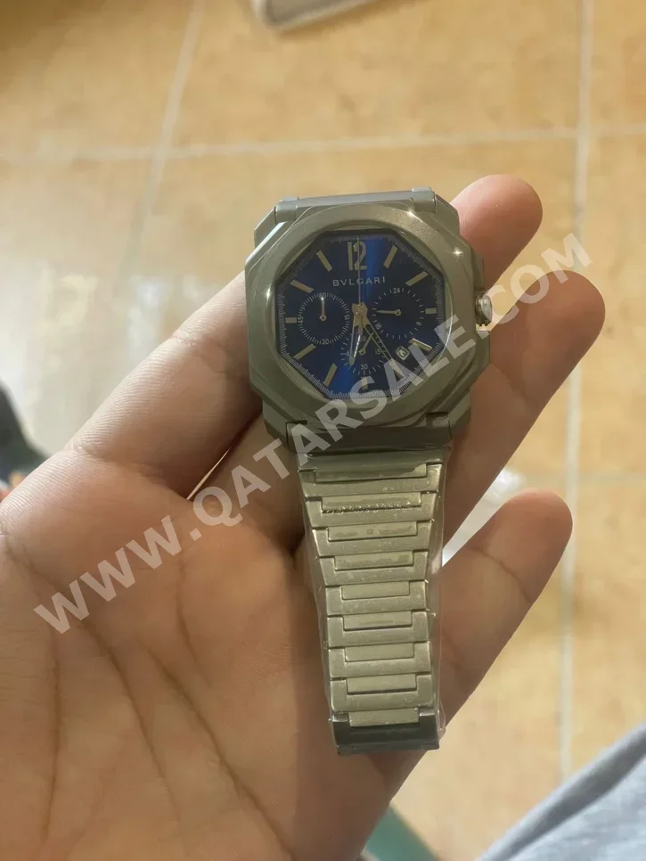 ساعات - بولغري  - ساعات ميكانيكية  - أزرق  - ساعات رجالي