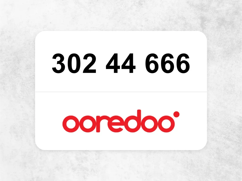 302 44 666  Ooredoo Mobile Phone