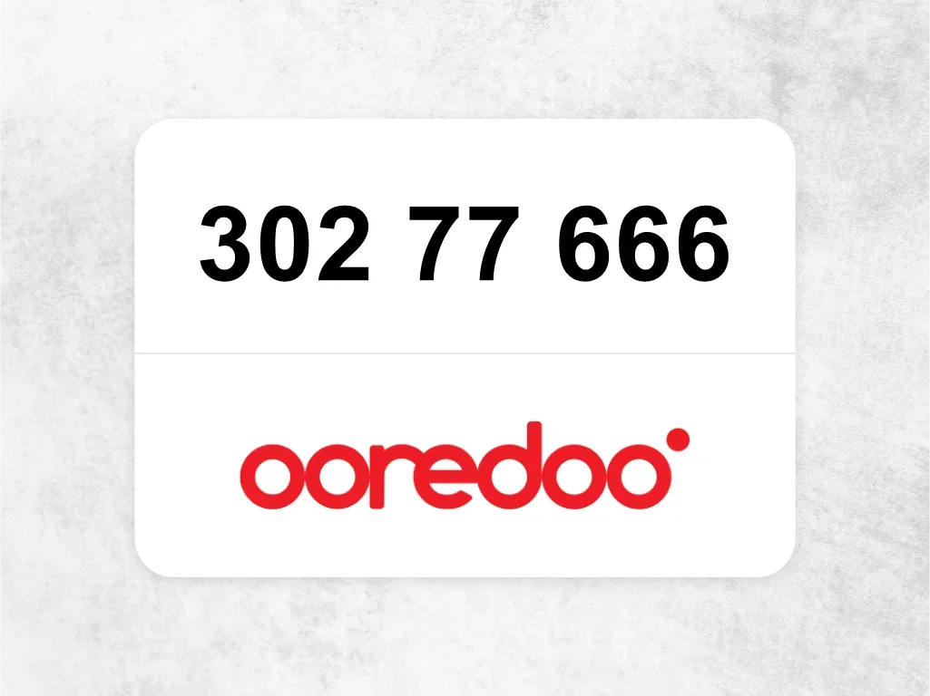 302 77 666  Ooredoo Mobile Phone