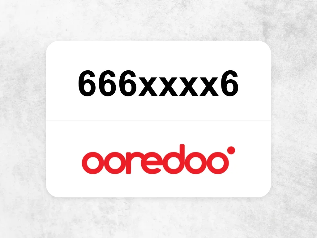 Ooredoo Mobile Phone  666xxxx6