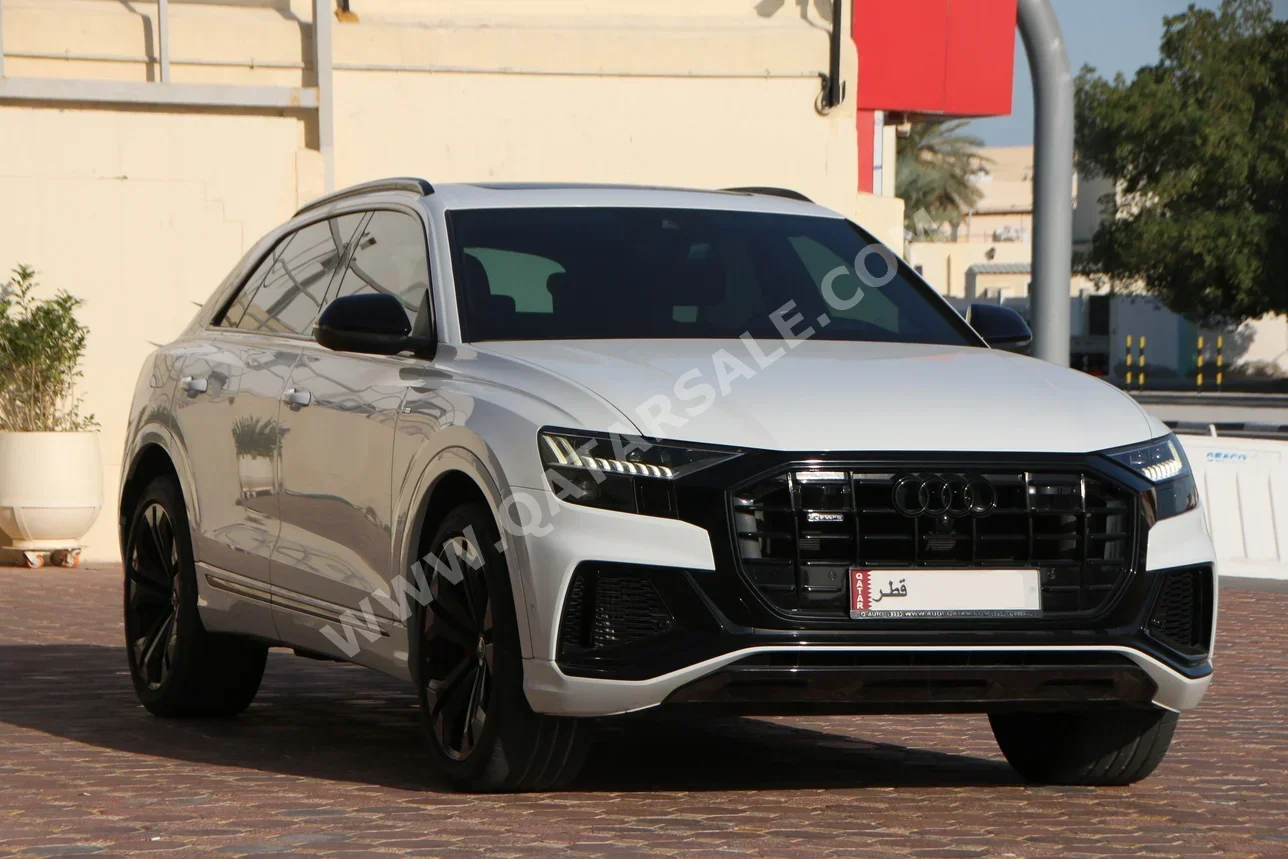 Audi Q8 S-Line 2019 Automatic 81,000 Km 6 Cylinder All Wheel Drive (AWD) SUV White With Warranty