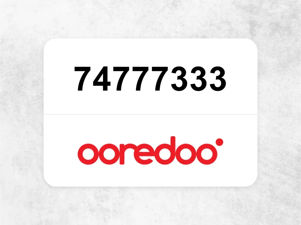 Ooredoo Mobile Phone 74777333