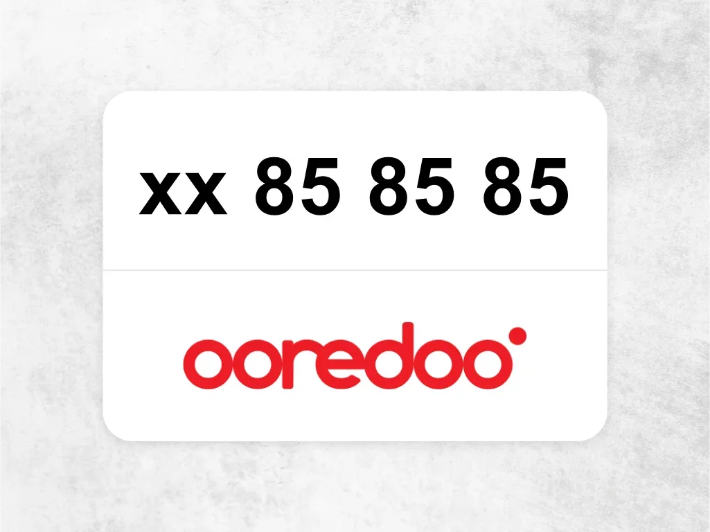 Ooredoo Mobile Phone  xx 85 85 85