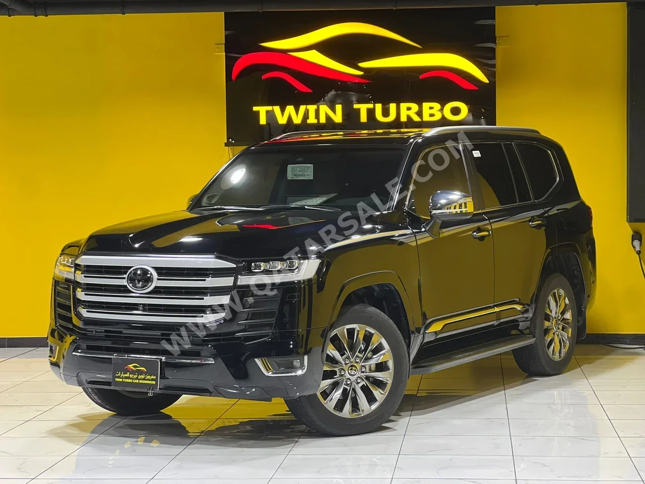 تويوتا لاند كروزر في اكس ار توين توربو 2024 اوتوماتيك 29,000 كم 6 سلندر دفع رباعي اس يو في أسود تحت الضمان