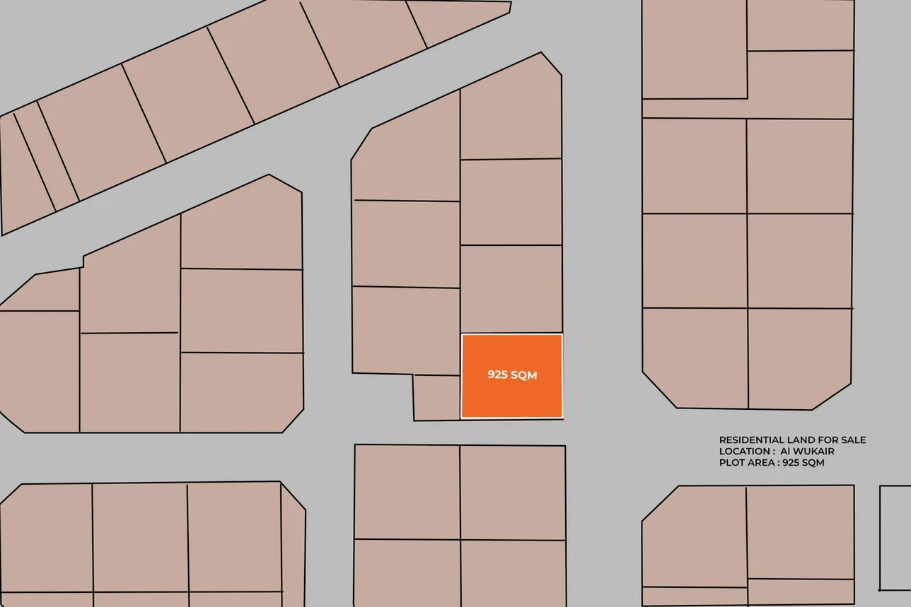 Lands For Sale  in Al Wakrah  - Al Wukair  -Area Size 925 Square Meter