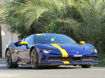 فيراري  اس اف 90 سترادل  2022  اف - 1  4,200 كم  8 سلندر  دفع كلي مستمر  كوبيه \ سبورت  ازرق  تحت الضمان