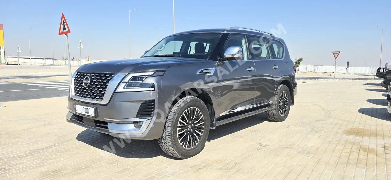 Nissan  Patrol  Platinum  2023  Automatic  99,000 Km  6 Cylinder  Four Wheel Drive (4WD)  SUV  Gray  With Warranty