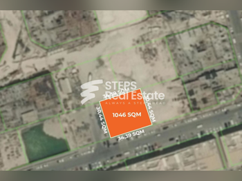 اراضي للبيع  في الريان  - الوعب  -المساحة 1,046 متر مربع