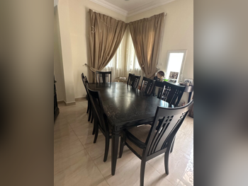 Dining Table with Chairs - Home Center - Black - 8 Seats