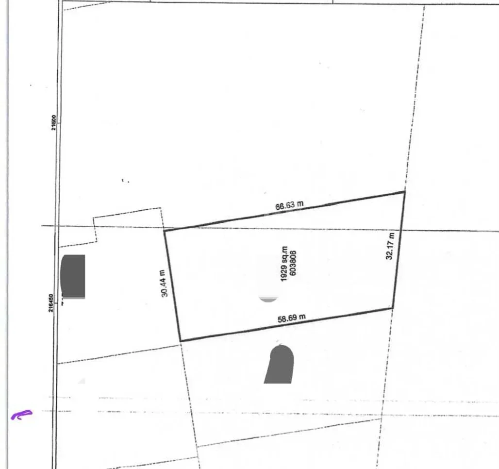 اراضي للبيع  في أم صلال  - أم عبيرية  -المساحة 1,929 متر مربع
