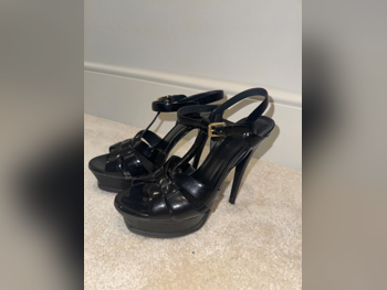 Shoes Saint Laurent  Genuine Leather  Black Size 37  Women