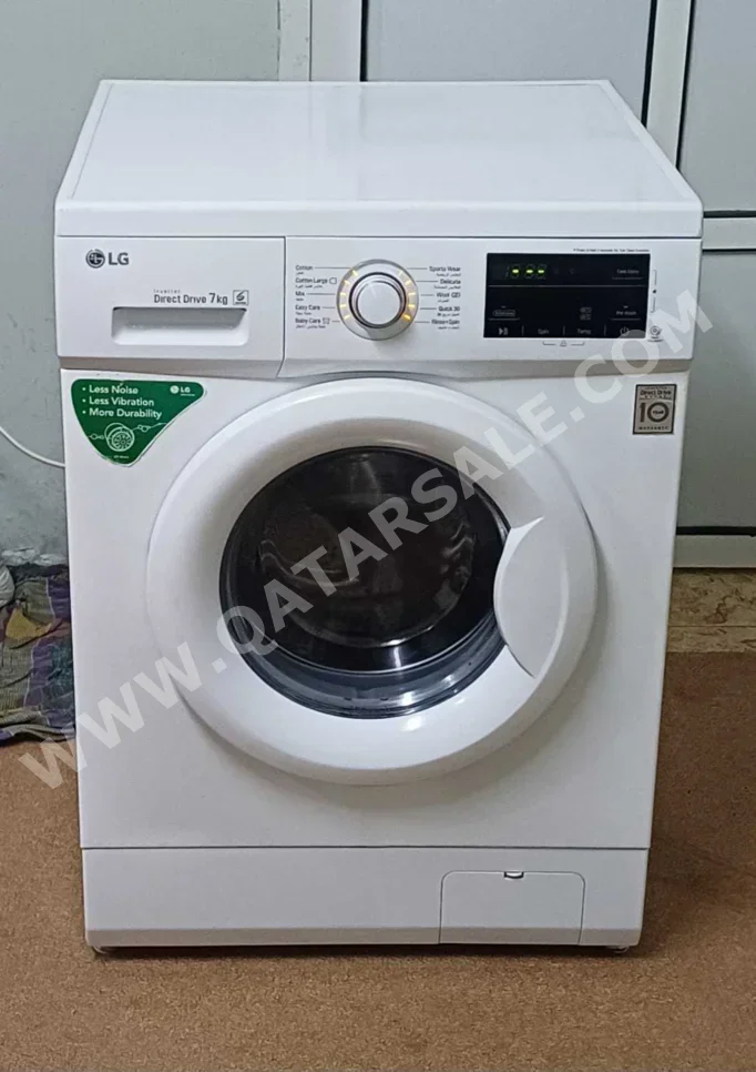 غسالة ملابس & الكل في واحد ال جي \  غسالة تحميل أمامي  أبيض