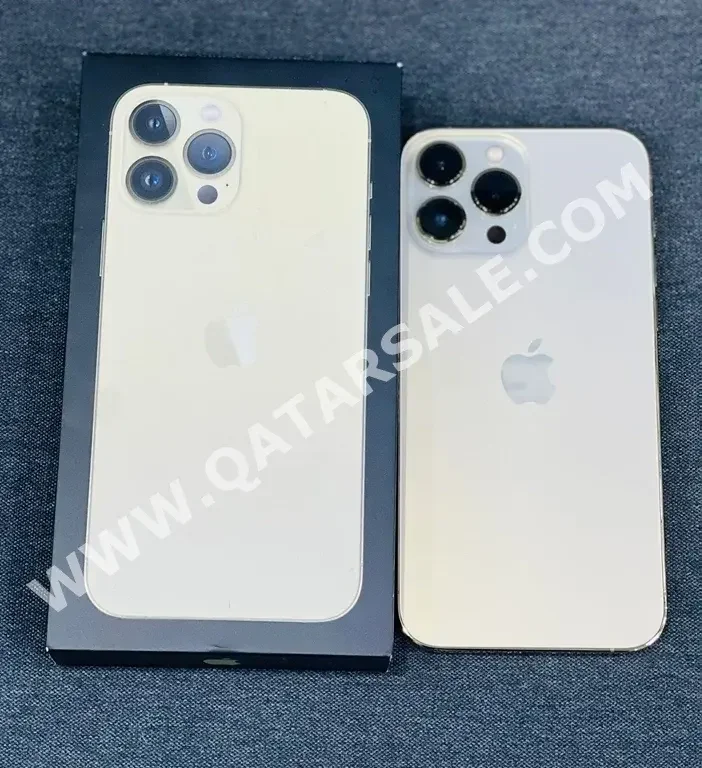 ابل - ايفون 13 - برو ماكس - ذهبي - 128 جيجابايت - تحت الضمان