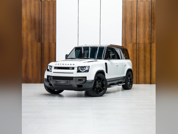 لاند روفر  ديفيندر  110 اتش اس اي  2024  اوتوماتيك  30,000 كم  6 سلندر  دفع رباعي  اس يو في  أبيض  تحت الضمان