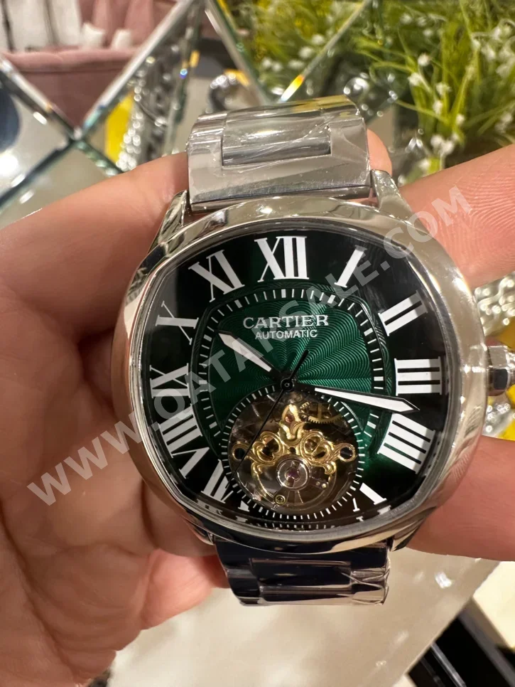 ساعات - كارتير - ساعات ميكانيكية - أخضر - ساعات رجالي